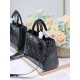 Dior Medium Lady D-Sire My ABCDior Bag in Black Crinkled Calfskin