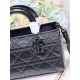 Dior Medium Lady D-Sire My ABCDior Bag in Black Crinkled Calfskin