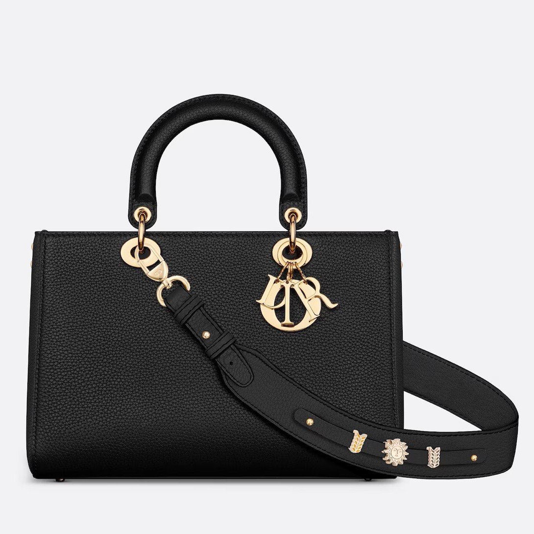 Dior Medium Lady D-Sire My ABCDior Bag in Black Bull Leather