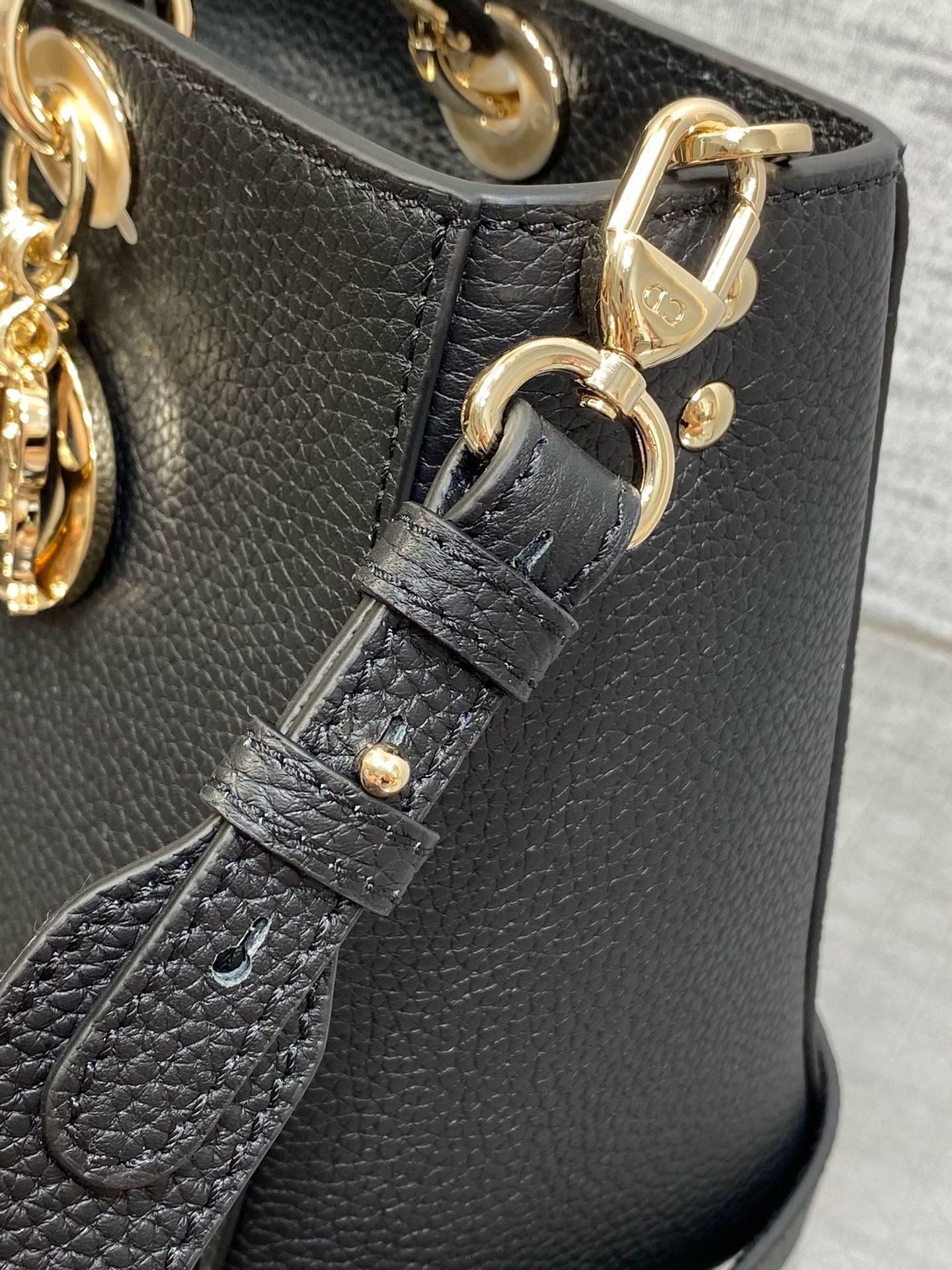 Dior Medium Lady D-Sire My ABCDior Bag in Black Bull Leather