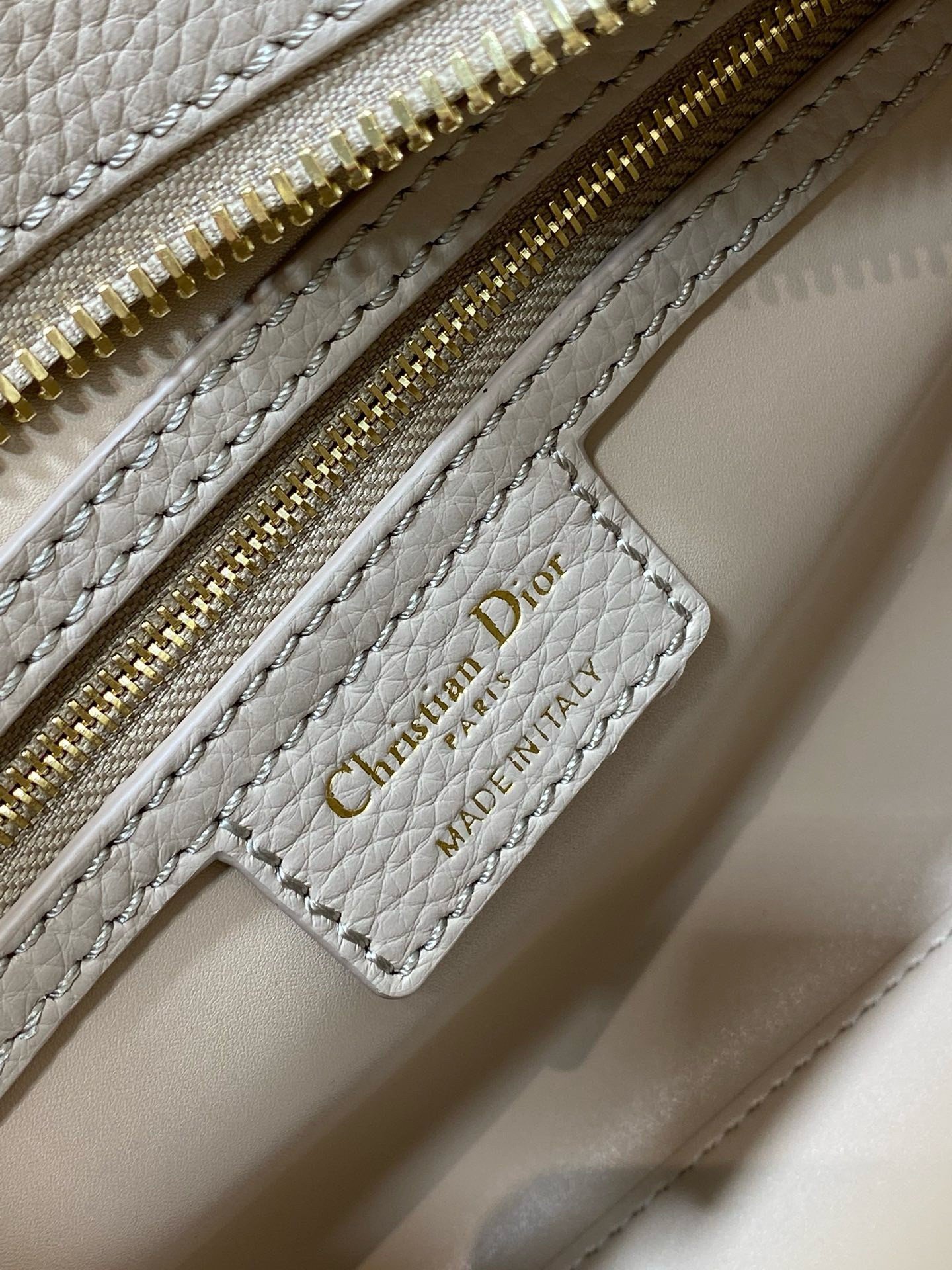 Dior Medium Lady D-Sire My ABCDior Bag in Beige Bull Leather