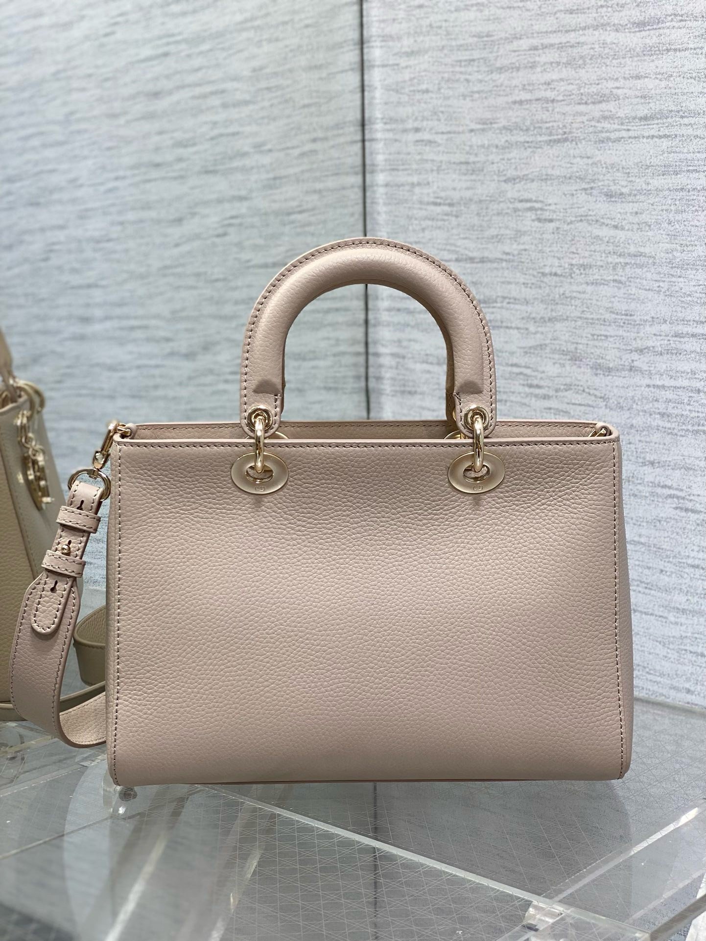 Dior Medium Lady D-Sire My ABCDior Bag in Beige Bull Leather