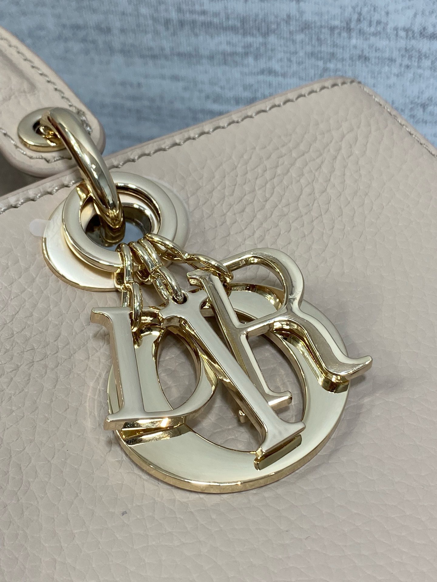 Dior Medium Lady D-Sire My ABCDior Bag in Beige Bull Leather