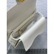 Dior Small Jolie Top Handle Bag in White Cannage Calfskin