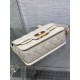 Dior Small Jolie Top Handle Bag in White Cannage Calfskin