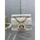 Dior Small Jolie Top Handle Bag in White Cannage Calfskin