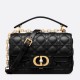 Dior Small Jolie Top Handle Bag in Black Cannage Calfskin