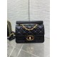 Dior Small Jolie Top Handle Bag in Black Cannage Calfskin