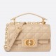 Dior Small Jolie Top Handle Bag in Beige Cannage Calfskin