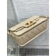 Dior Small Jolie Top Handle Bag in Beige Cannage Calfskin