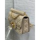 Dior Small Jolie Top Handle Bag in Beige Cannage Calfskin