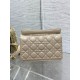 Dior Small Jolie Top Handle Bag in Beige Cannage Calfskin