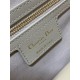 Dior Small Jolie Top Handle Bag in Beige Cannage Calfskin