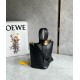 Loewe Mini Pebble Bucket Bag in Black Calfskin