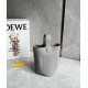 Loewe Mini Pebble Bucket Bag in Grey Grained Leather