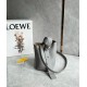 Loewe Mini Pebble Bucket Bag in Grey Grained Leather