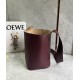 Loewe Medium Pebble Bucket Bag in Burgundy Calfskin