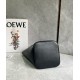 Loewe Medium Pebble Bucket Bag in Black Calfskin