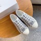 Dior Walk'n'Dior Sneakers In Grey Oblique Embroidered Cotton