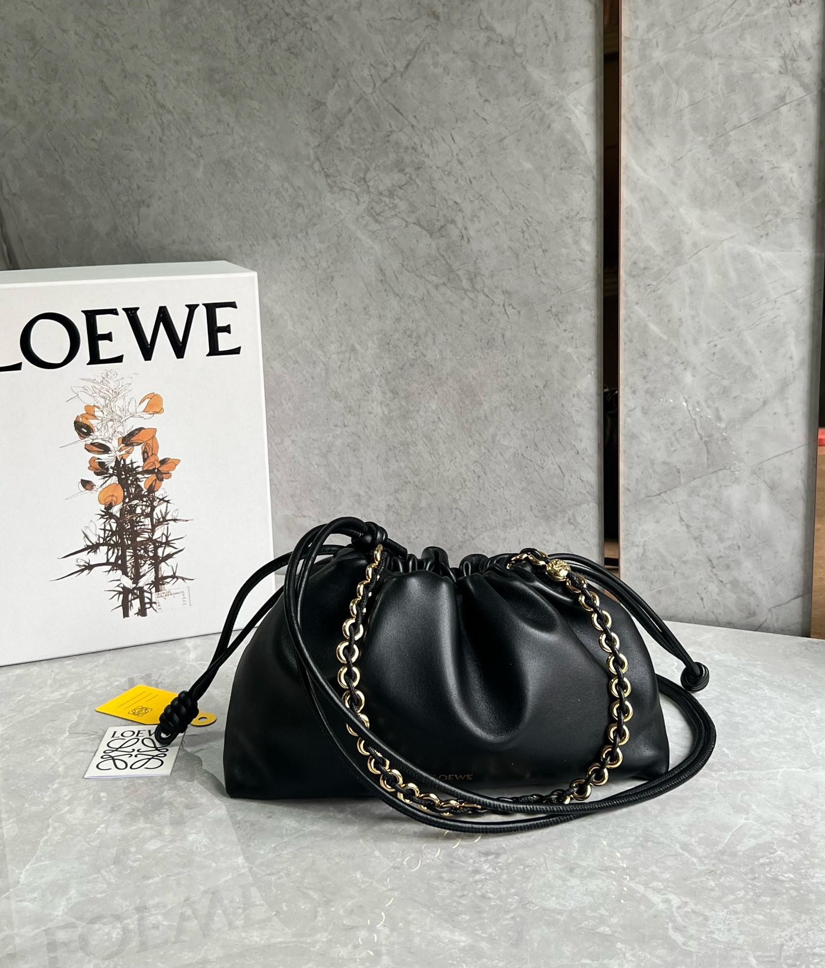 Loewe Flamenco Purse in Black Nappa Lambskin