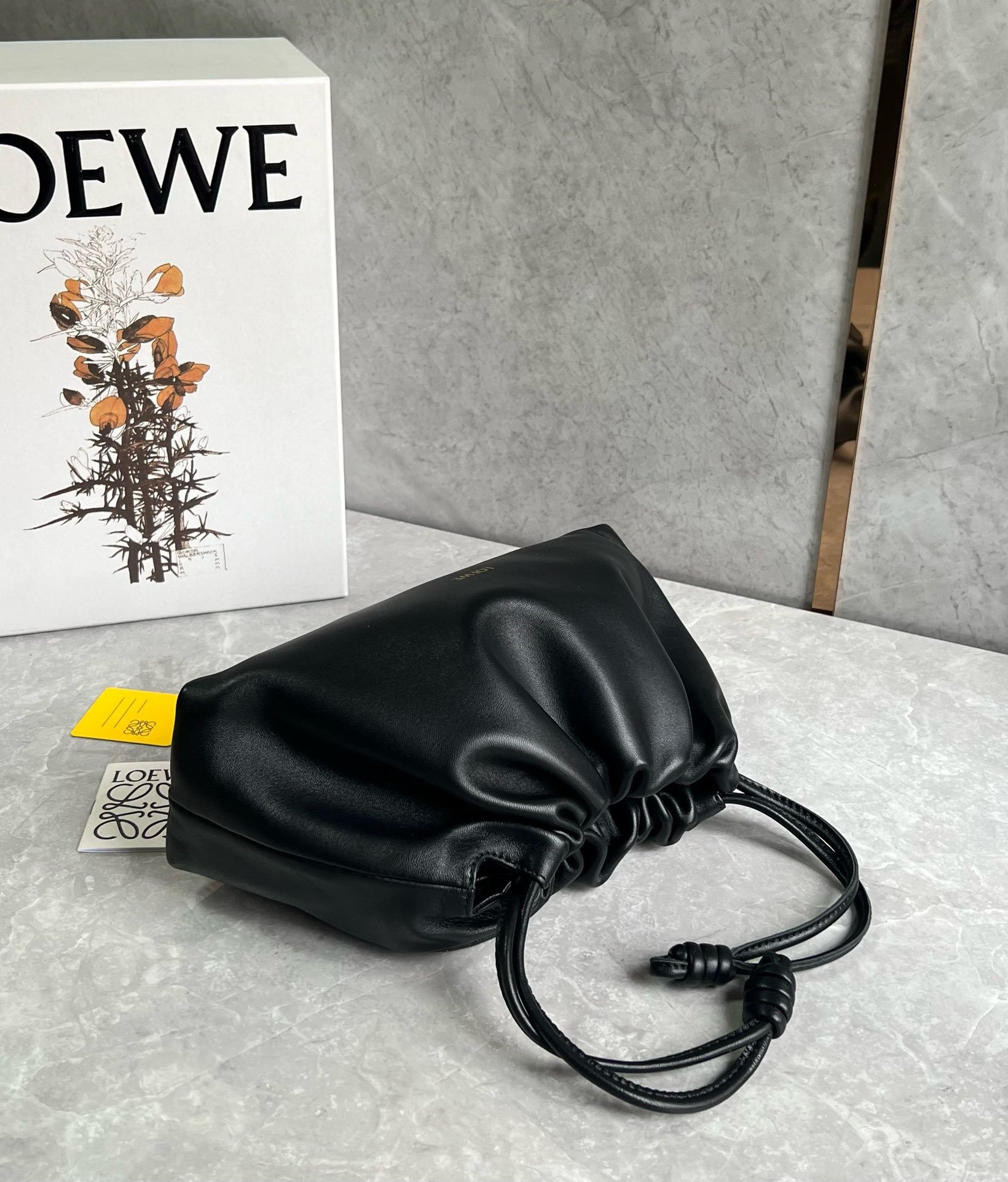 Loewe Flamenco Purse in Black Nappa Lambskin