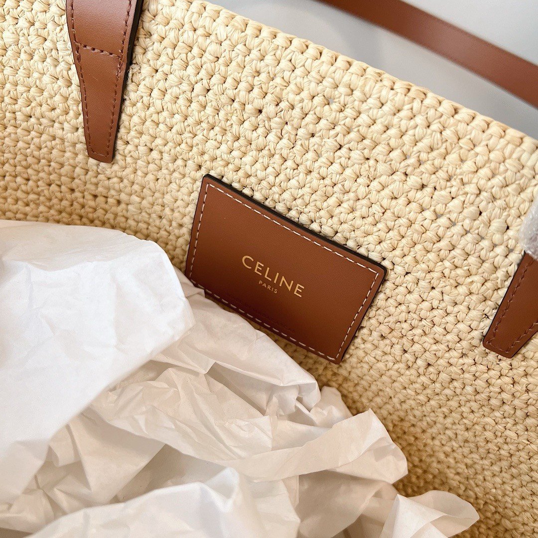 Celine Medium Classic Panier Bag in Raffia