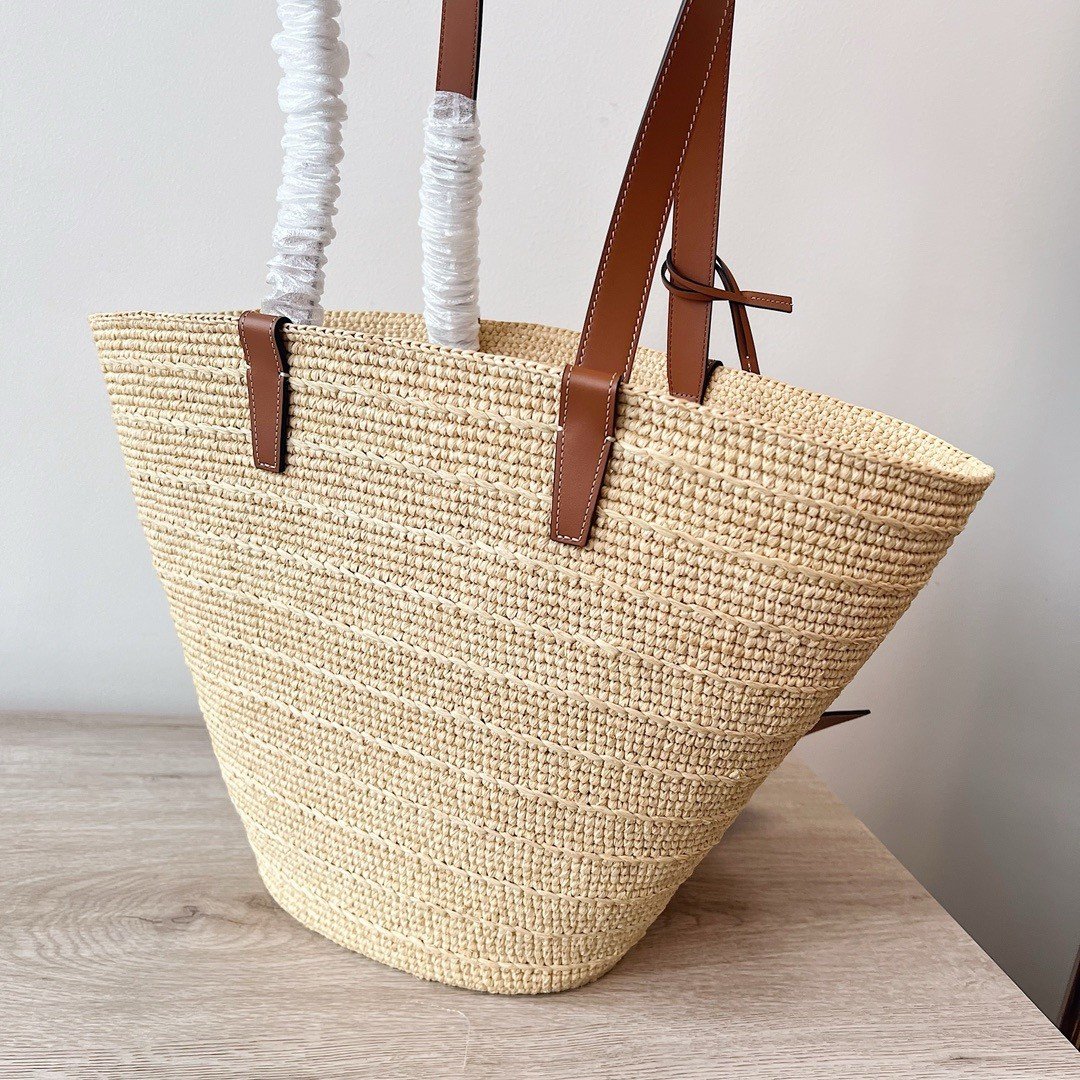 Celine Medium Classic Panier Bag in Raffia