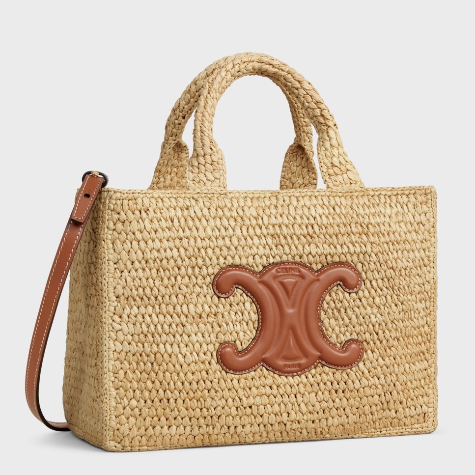 Celine Small Cabas Bag in Raffia