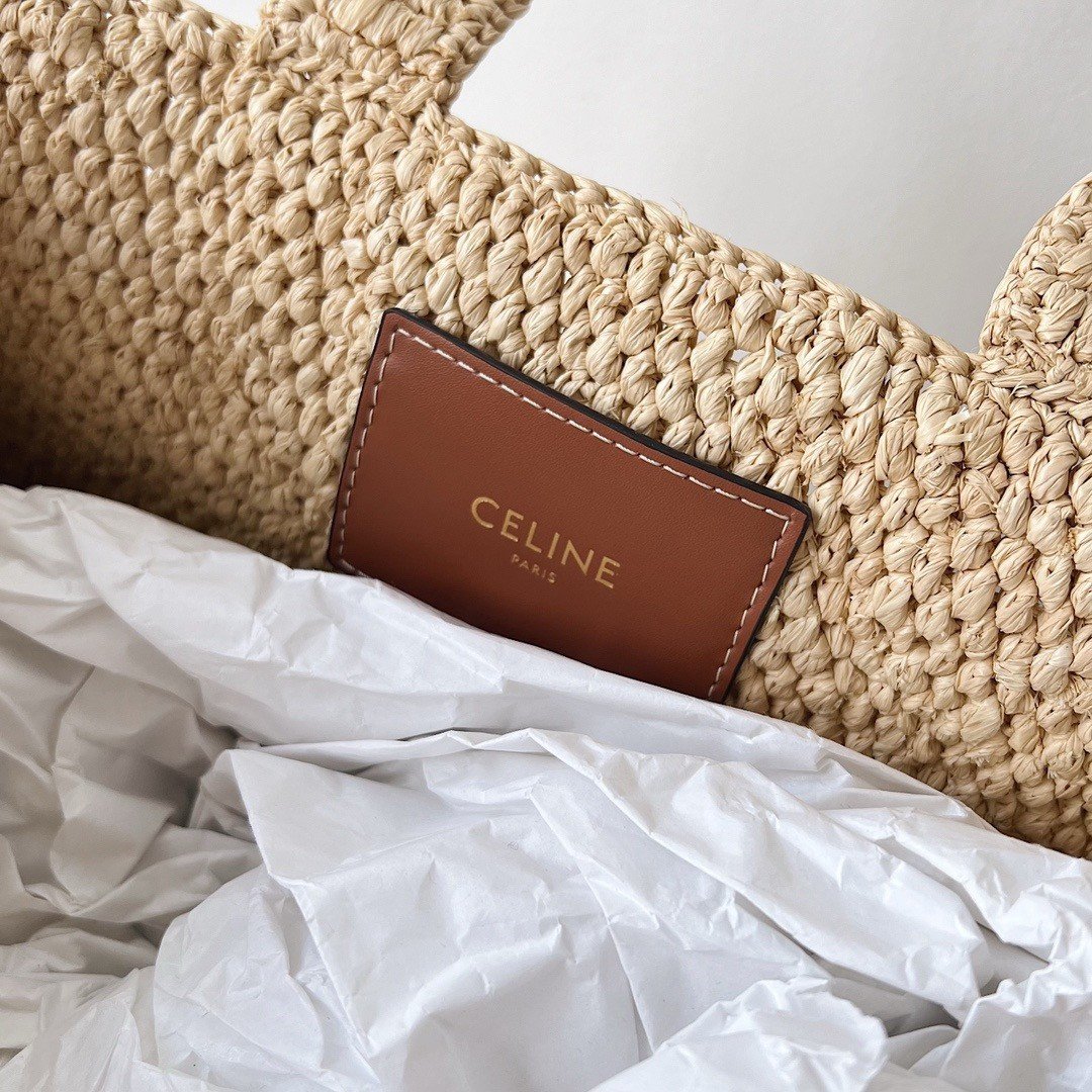 Celine Small Cabas Bag in Raffia