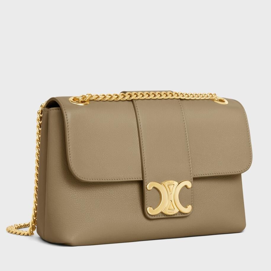 Celine Teen Victoire Bag in Brown Sepia Calfskin