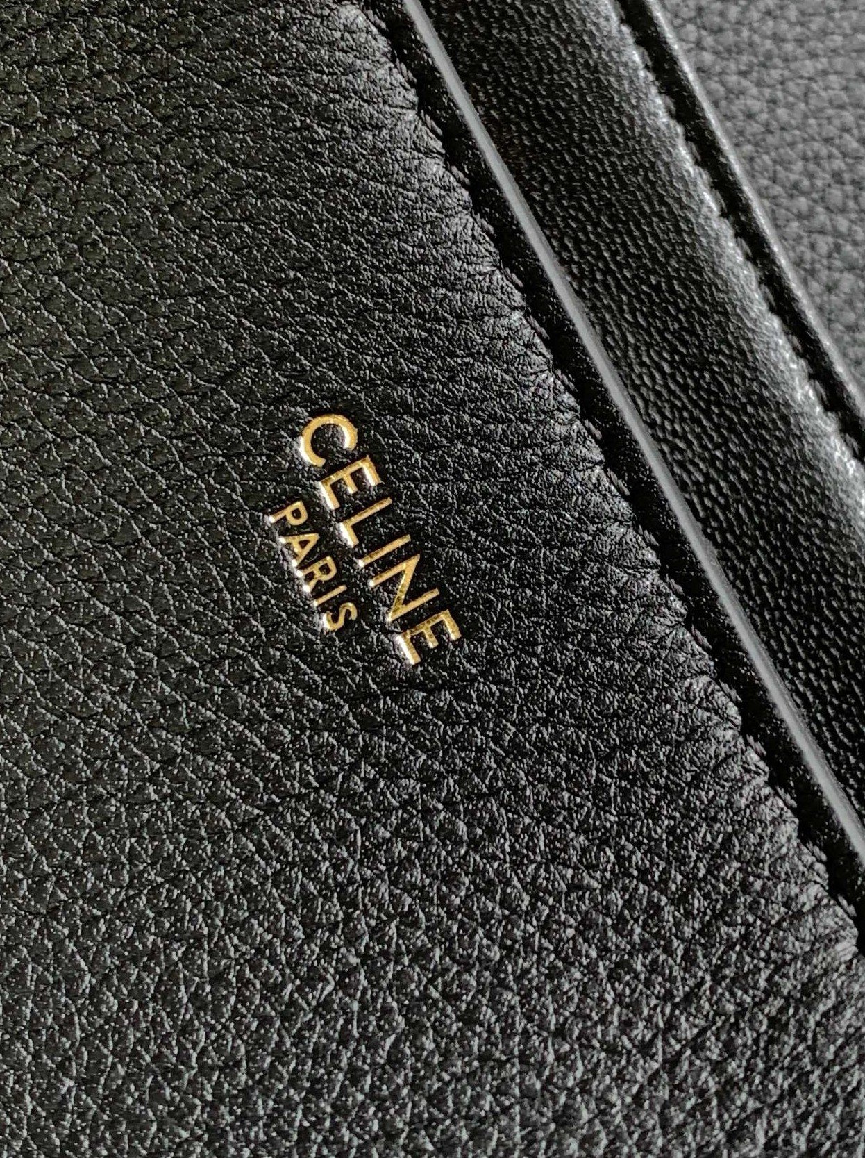 Celine Medium Victoire Bag in Black Calfskin