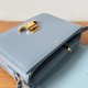 Celine Triomphe Teen Bag In Pale Blue Leather