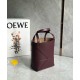 Loewe Mini Puzzle Fold Tote Bag in Bordeaux Calfskin