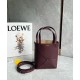 Loewe Mini Puzzle Fold Tote Bag in Bordeaux Calfskin