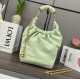 Loewe Small Squeeze Bag in Spring Jade Nappa Lambskin