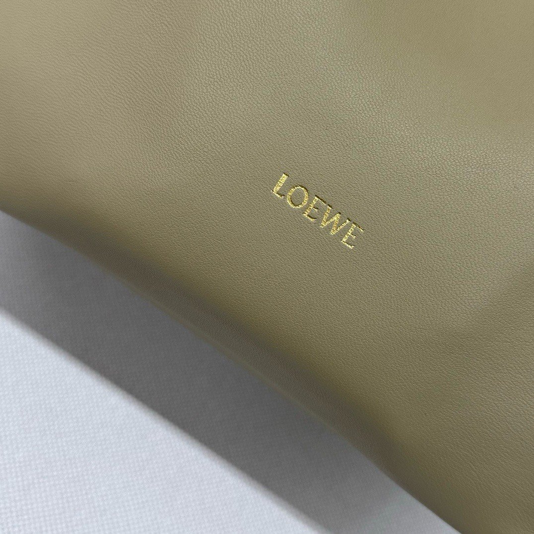 Loewe Medium Squeeze Bag in Clay Green Nappa Lambskin