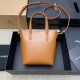 Saint Laurent Mini Toy Shopping Bag in Brown Calfskin