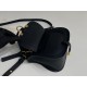 Chloe Marcie Mini Double Carry Bag in Black Grained Leather