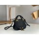 Chloe Marcie Mini Double Carry Bag in Black Grained Leather