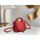 Chloe Marcie Mini Double Carry Bag in Red Grained Leather