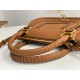 Chloe Marcie Small Double Carry Bag in Brown Grained Leather