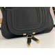 Chloe Marcie Small Double Carry Bag in Black Grained Leather