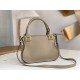 Chloe Marcie Small Double Carry Bag in Sand Grained Leather