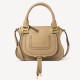 Chloe Marcie Small Double Carry Bag in Beige Grained Leather