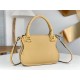 Chloe Marcie Small Double Carry Bag in Beige Grained Leather