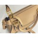 Chloe Marcie Medium Double Carry Bag in Beige Grained Leather