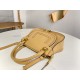 Chloe Marcie Medium Double Carry Bag in Beige Grained Leather