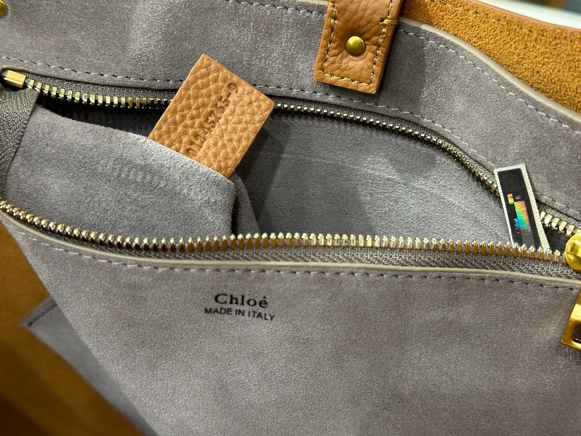 Chloe Marcie Hobo Bag in Brown Grained Leather