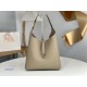 Chloe Marcie Hobo Bag in Grey Grained Leather