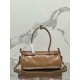 Prada Medium Tote Bag in Brown Soft Leather